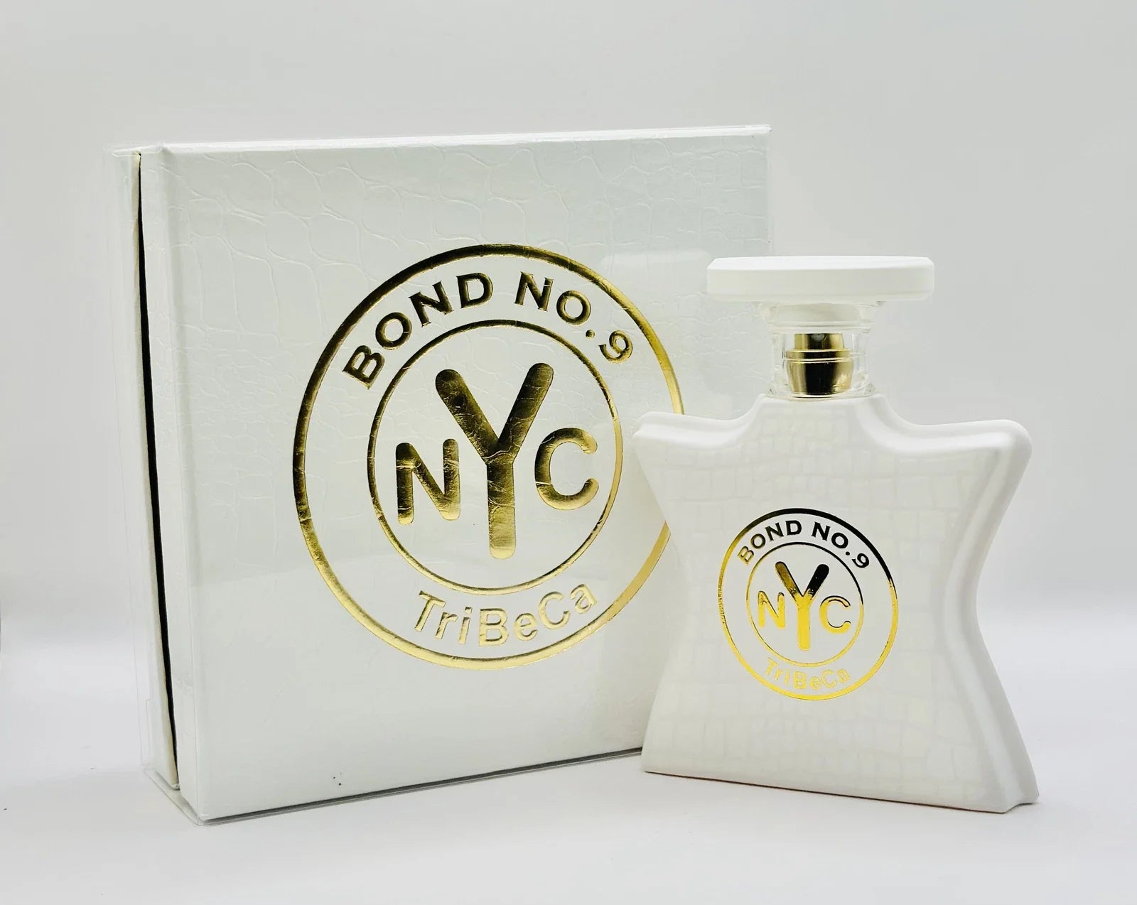 Bond No. 9 NYC perfume bottle and packaging on a light gray background
