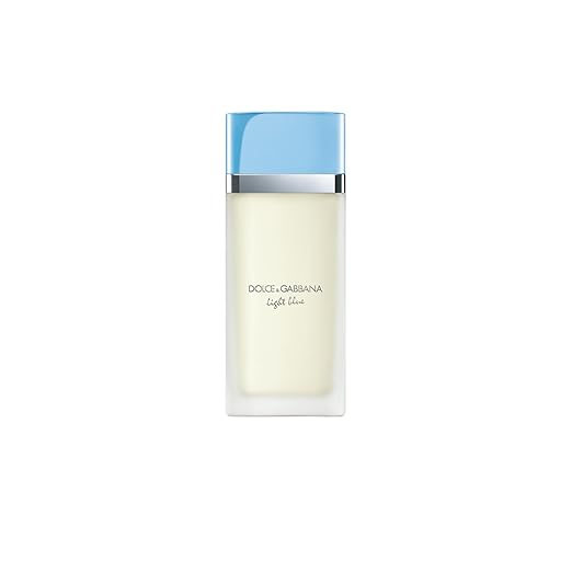 Dolce & Gabbana light blue eau de toilette bottle on a white background