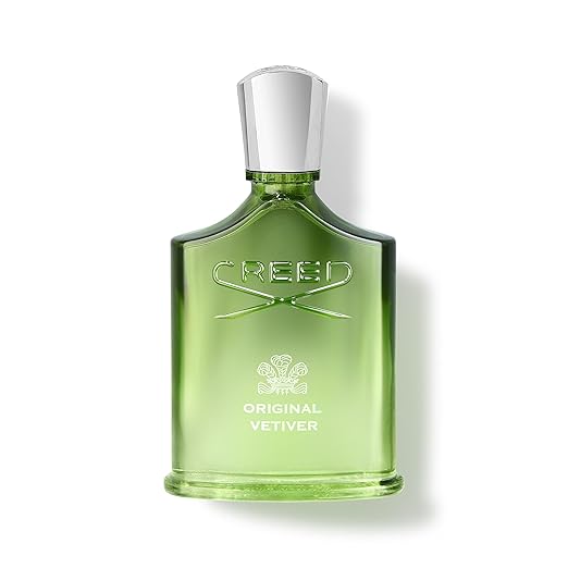Green Creed Original Vetiver perfume bottle on a white background
