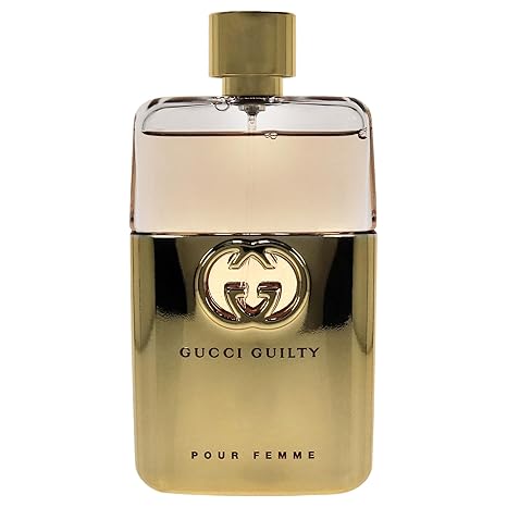 Gucci Guilty Pour Femme perfume bottle on a white background