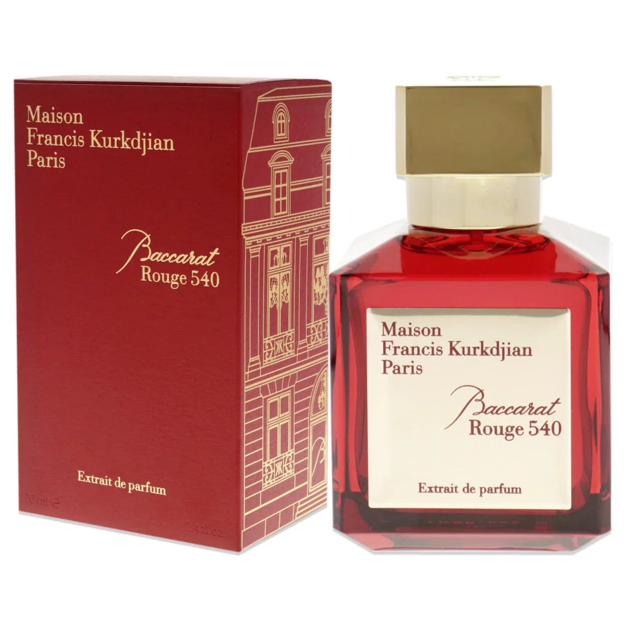Maison Francis Kurkdjian perfume bottle and packaging on a white background