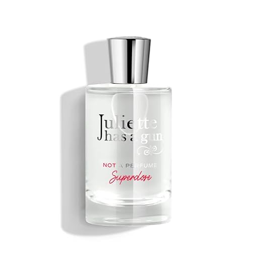 Perfume bottle with silver cap and 'Juliette has a gun' branding on a white background