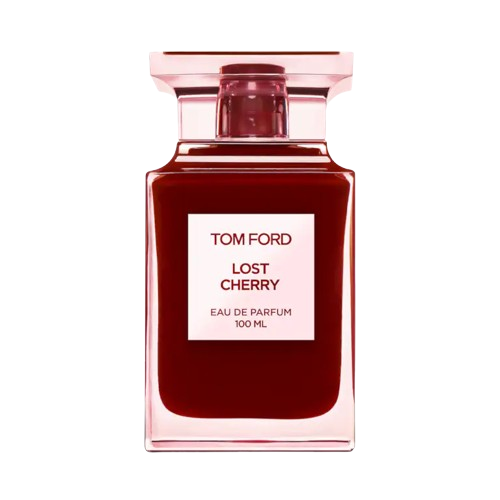 Tom Ford Lost Cherry perfume bottle on a white background