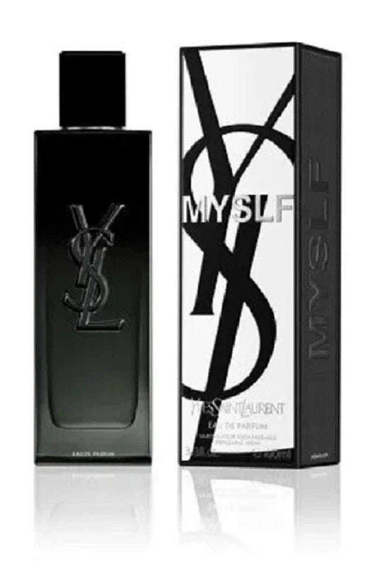 YSL perfume bottle and packaging on a white background
